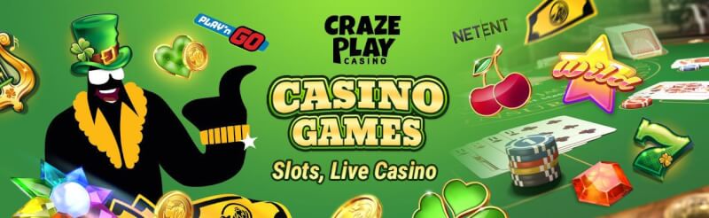 crazeplay offers various casino games like slot machines, blackjack kimi canlı qumar oyunları, bakkara və rulet-loqosu