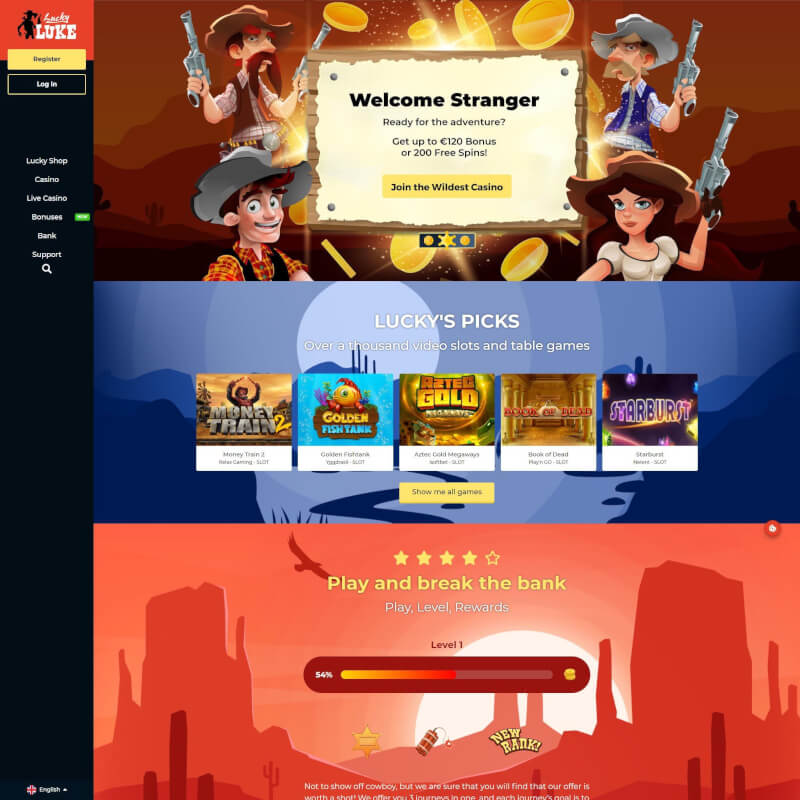 Lucky Luke Casino screenshot 1