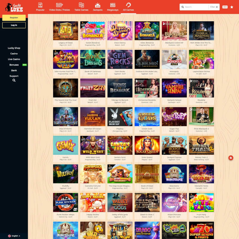 Lucky Luke Casino screenshot 2