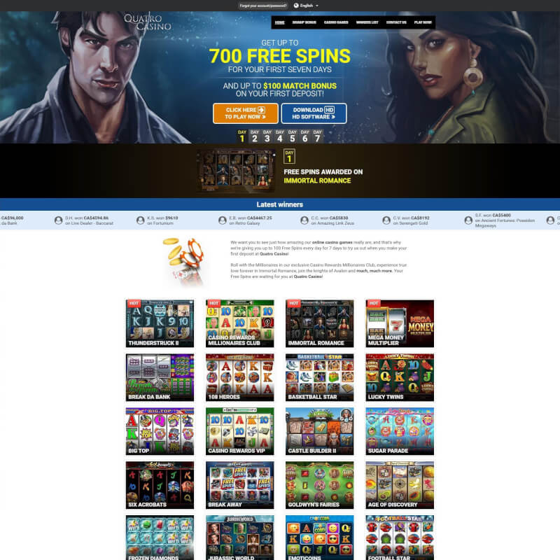 Quatro Casino screenshot 1