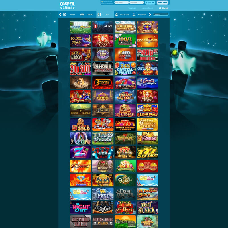 Casper Games Casino screenshot 2