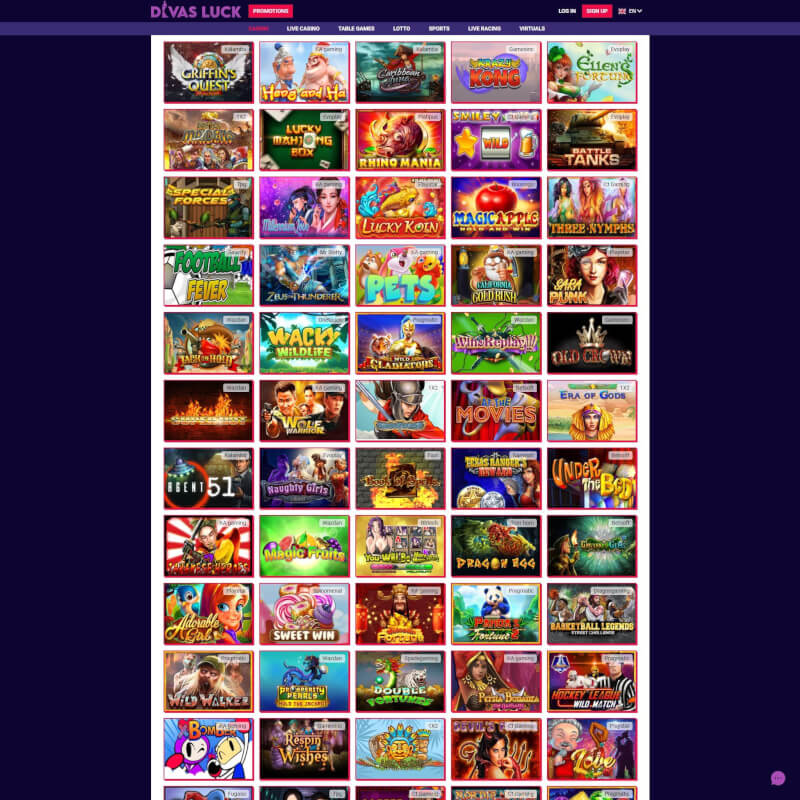 Divas Luck Casino screenshot 2