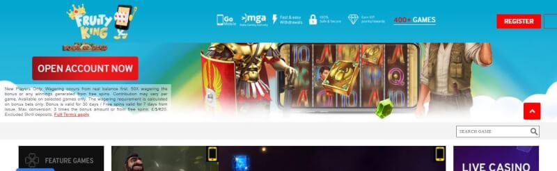 fruity master website provides casino games, very first deposit bonus and promotions for brand new players-logo