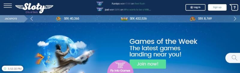 sloty casino homepage offers gambling games, ilk depozit bonusu və yeni oyunçular üçün promosyonlar-loqosu