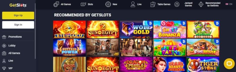 getslots website provides casino games, ilk depozit bonusu və yeni oyunçular üçün promosyonlar-loqosu