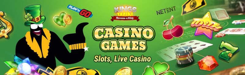 kingswin casino offers numerous casino games like slots, blackjack kimi canlı kazino oyunları, bakkara və rulet-loqosu