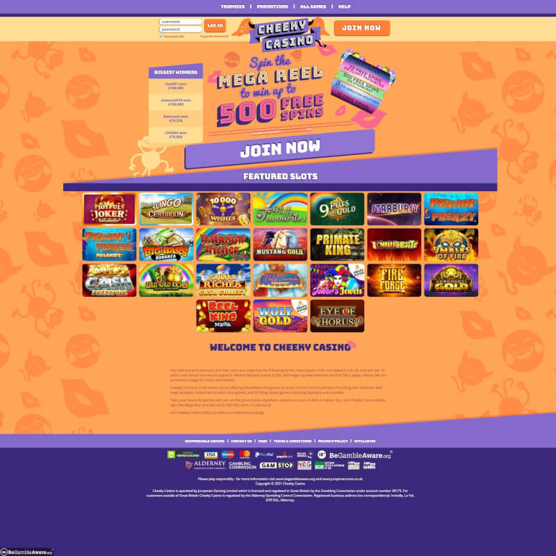 Cheeky Casino screenshot 1