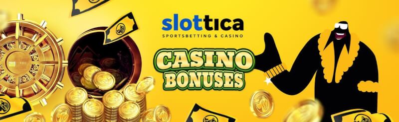 If you’re trying to take advantage of a brand new casino bonus then slottica welcome bonus and free spins could be a good option for you-logo