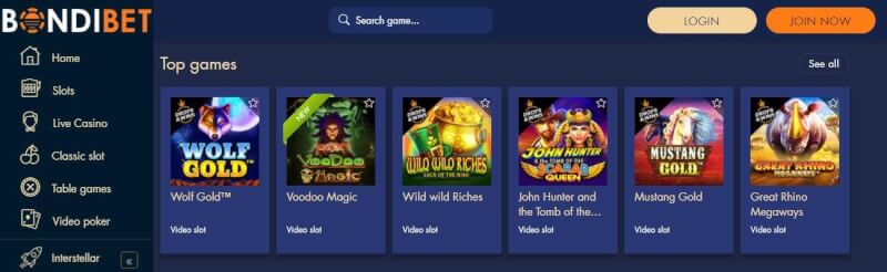 bondibet homepage provides gambling games, ilk depozit bonusu və yeni oyunçular üçün təkliflər-loqosu