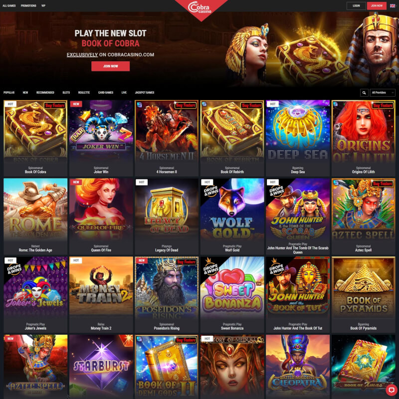Cobra Casino screenshot 1