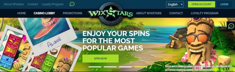 wixstars casino website offers gambling games, ilk depozit əlavəsi və yeni oyunçular üçün promosyonlar-loqosu