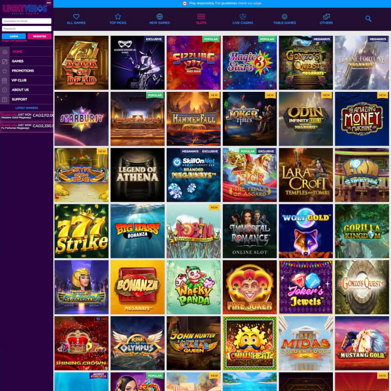 Lucky Vegas Casino screenshot 2