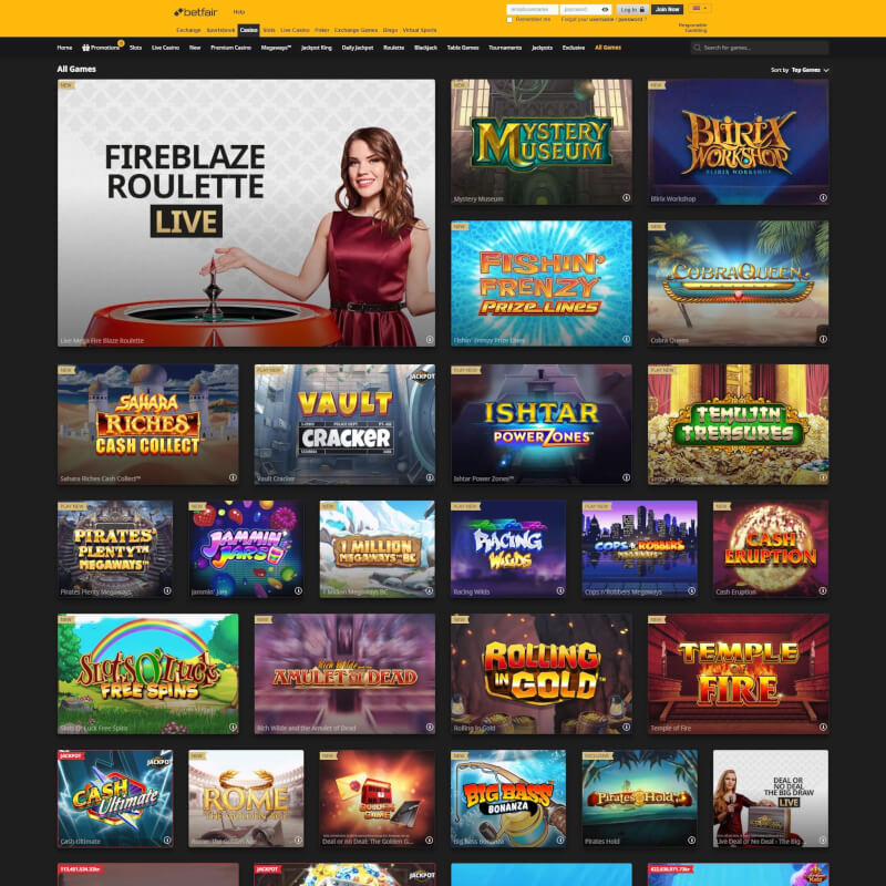 Betfair screenshot 2