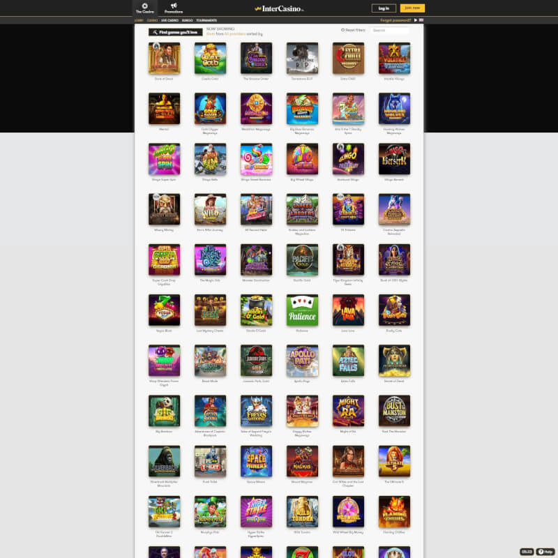 InterCasino screenshot 2