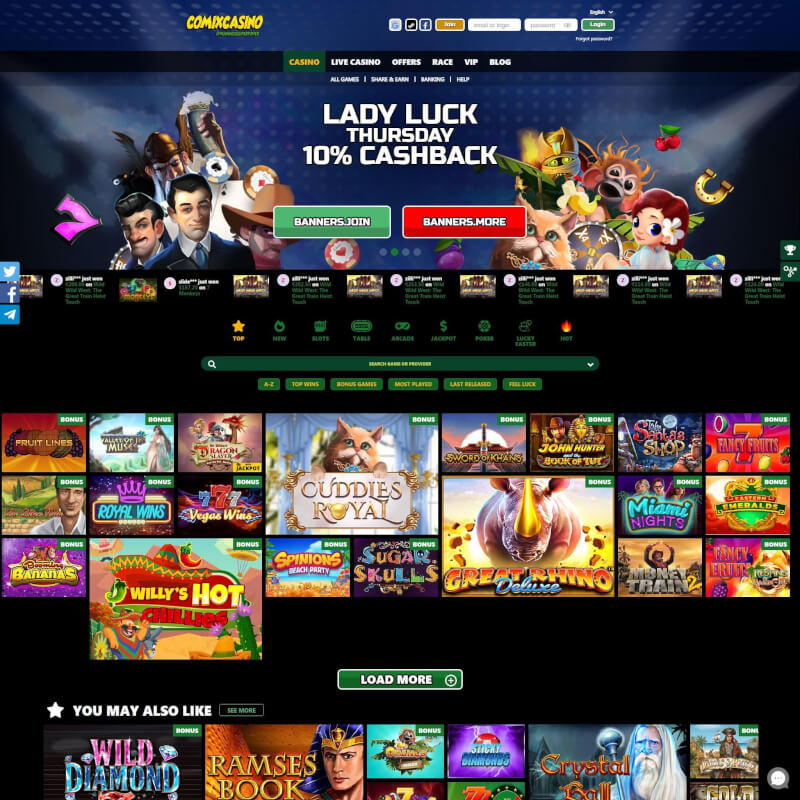 Comix Casino screenshot 2