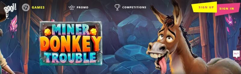 booi casino website offers casino games, first deposit bonus and campaigns for new players-logo