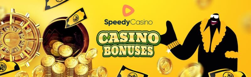 speedy casino offers welcome bonus with non sticky bonus for many brand new players-logo
