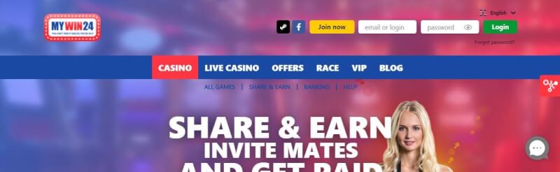 mywin24 homepage provides gambling games, ilk depozit bonusu və yeni oyunçular üçün promosyonlar-loqosu
