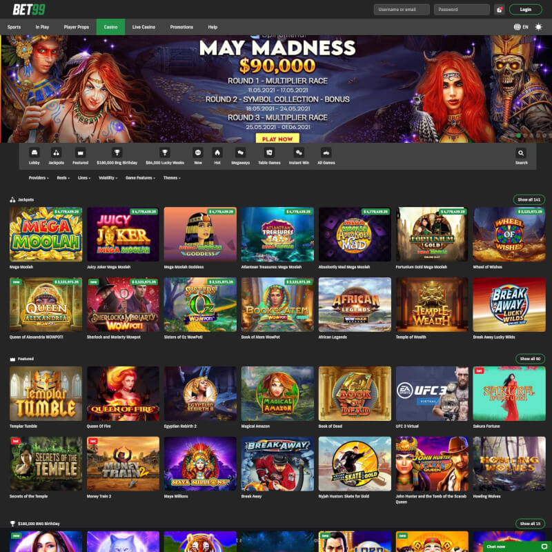 Bet99 Casino screenshot 1