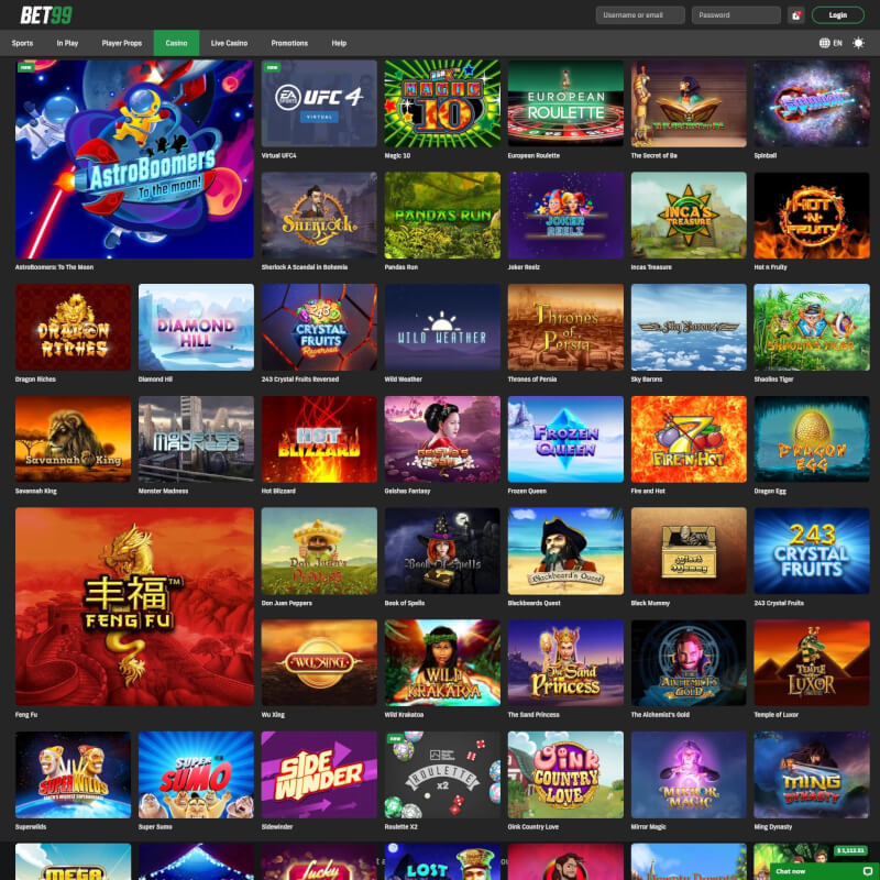Bet99 Casino screenshot 2
