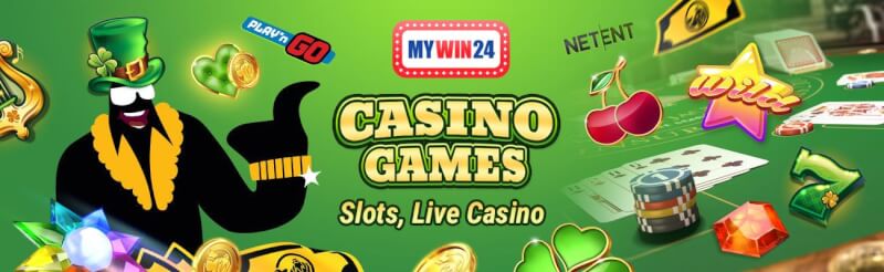 mywin24 offers various casino games like slot machines, blackjack kimi canlı qumar oyunları, bakkara və rulet-loqosu