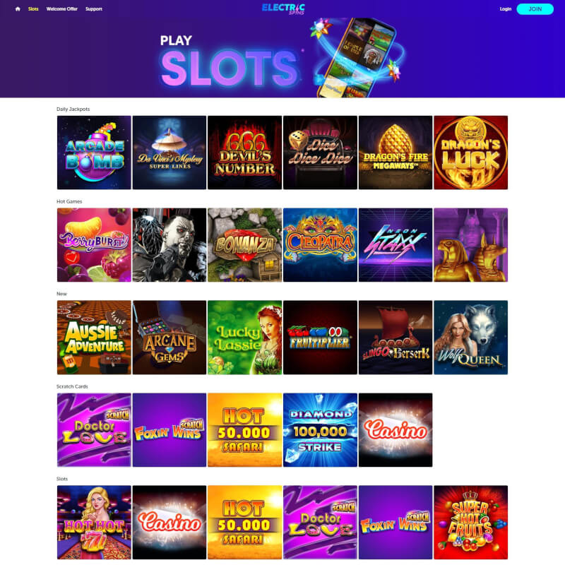 Electrical Spins Casino screenshot 2