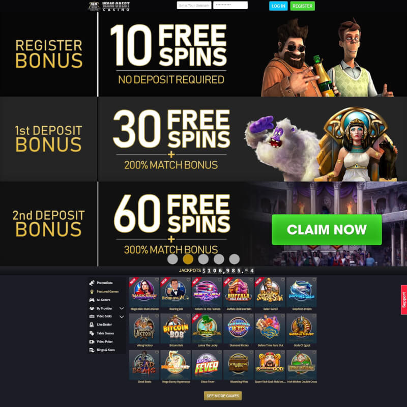 Vegas Crest Casino screenshot 1