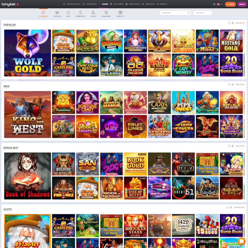 Tonybet screenshot 2