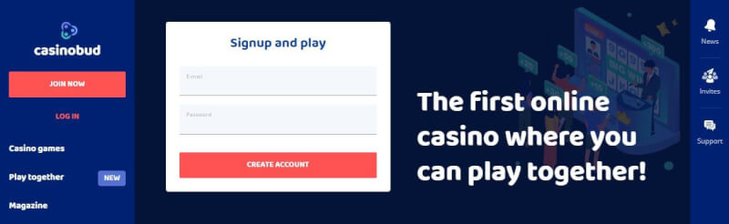 casinobud pay n play homepage offers gambling games, ilk depozit əlavə və yeni oyunçular üçün promosyonlar-loqosu
