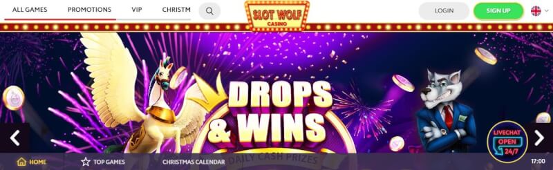 slotwolf website provides casino games and campaigns for brand new players-logo