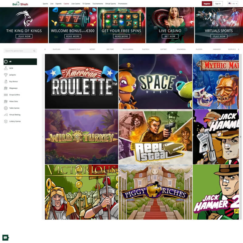 Betshah Casino screenshot 1
