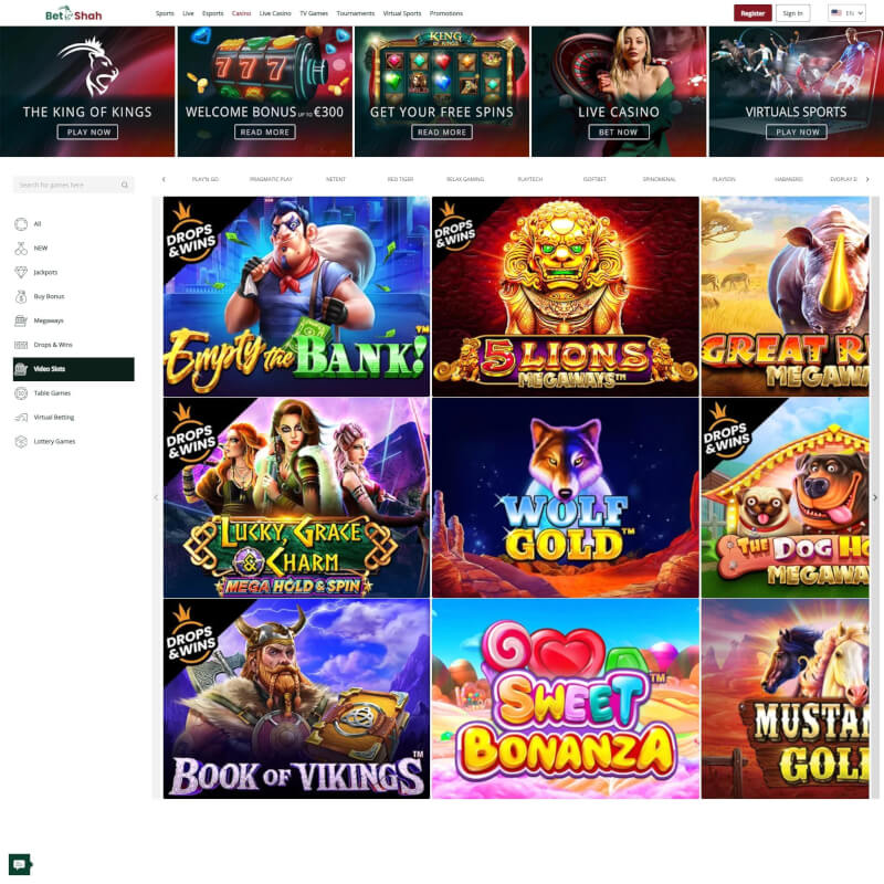 Betshah Casino screenshot 2
