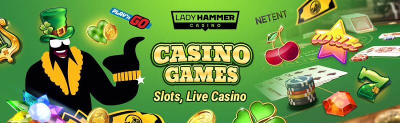 ladyhammer casino offers numerous gambling games like slots, blackjack kimi real vaxt kazino oyunları, bakkara və rulet-loqosu