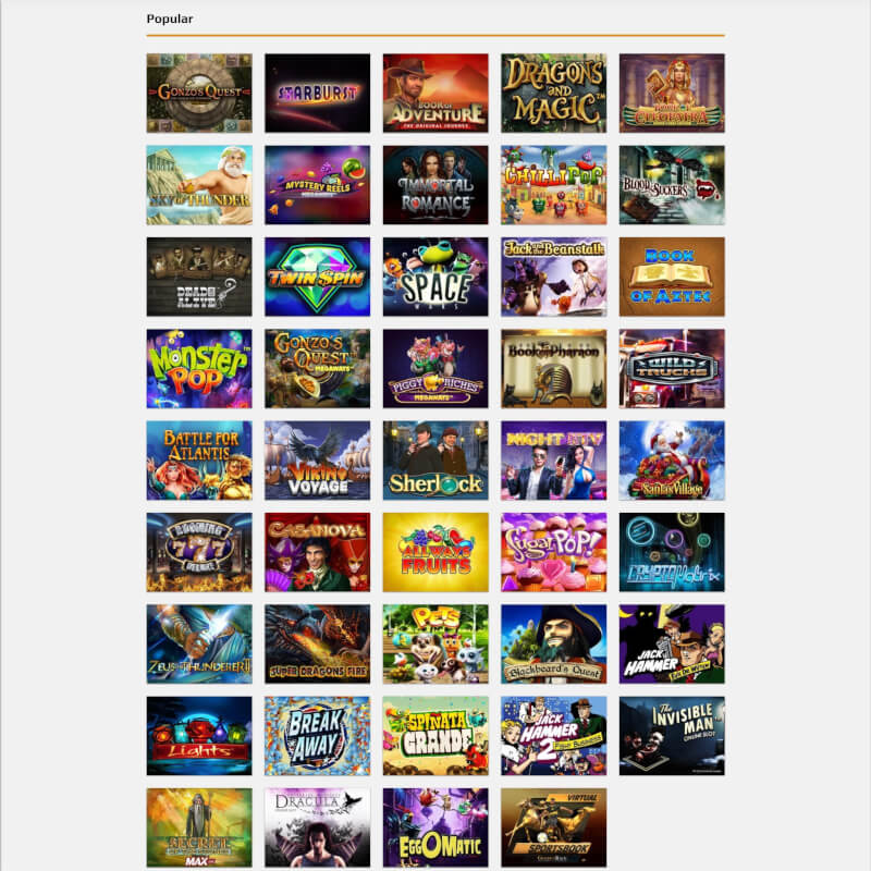 Zev Casino screenshot 2