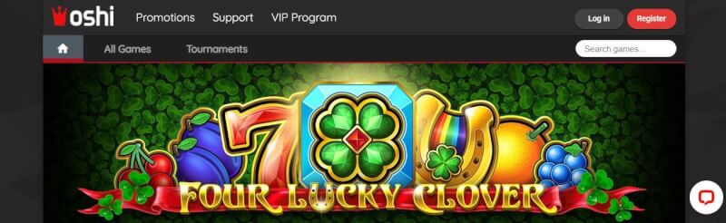 oshi casino homepage offers casino games, ilk depozit bonusu və yeni oyunçular üçün kampaniyalar-loqosu