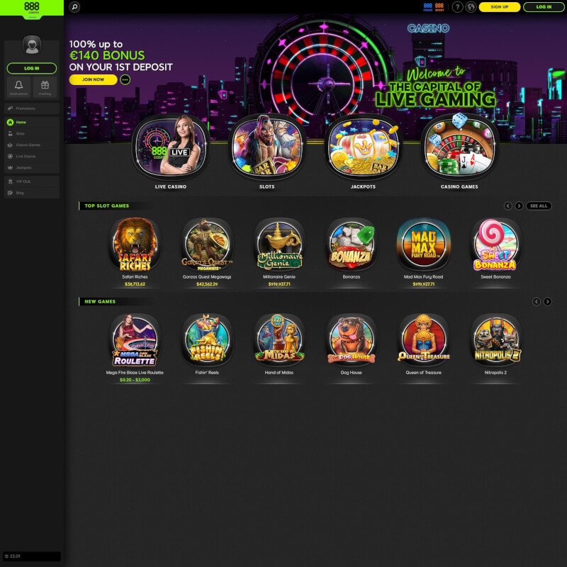888 Casino ekran görüntüsü 1