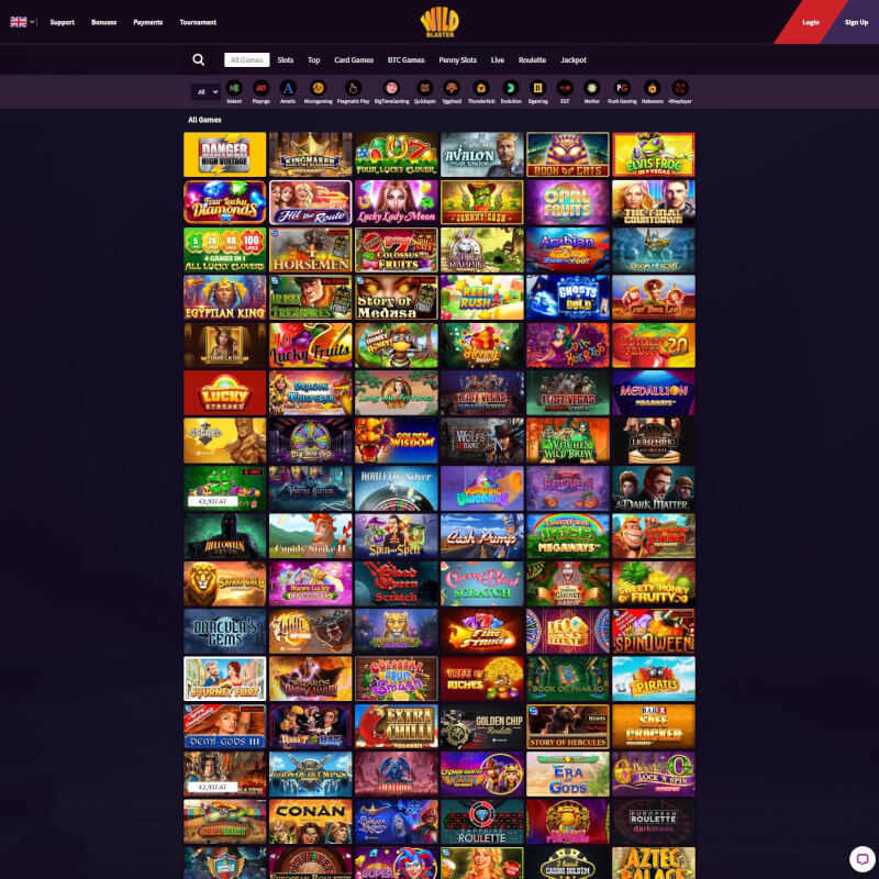 Wildblaster Casino screenshot 2
