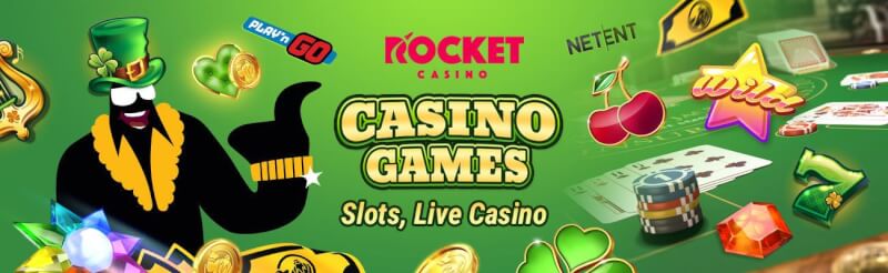 rocket casino offers various casino games like slots, blackjack kimi real vaxt kazino oyunları, bakkara və rulet-loqosu