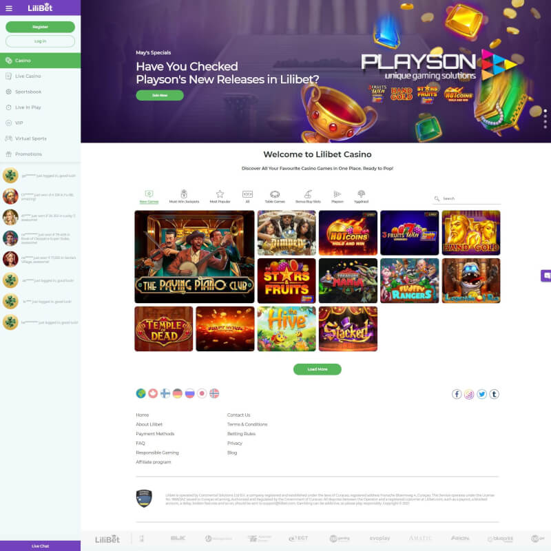 Lilibet Casino screenshot 1