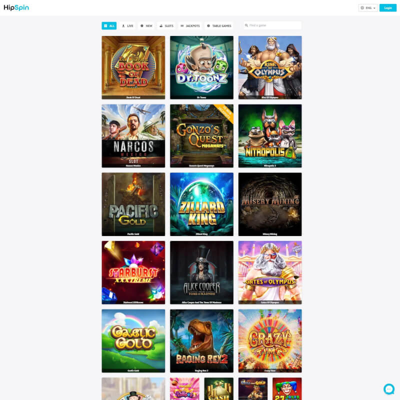 HipSpin Casino screenshot 2