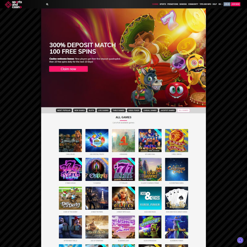 SportsandCasino.com screenshot 2