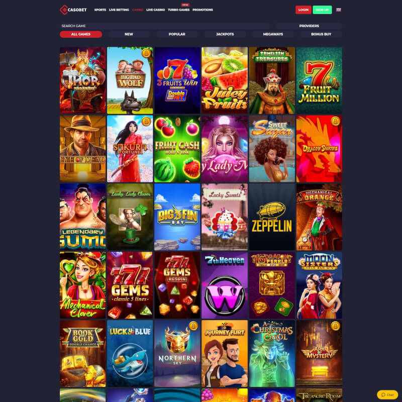 Casobet Casino screenshot 2