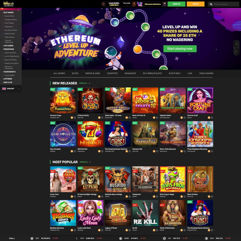 Winz Casino screenshot 1