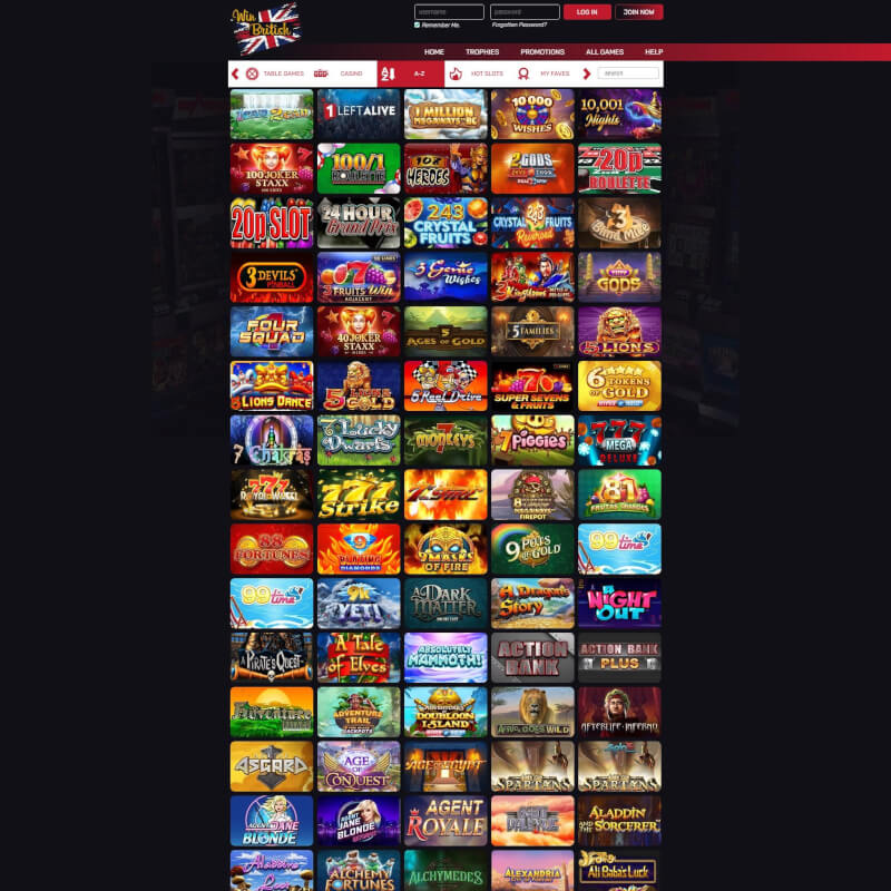 WinBritish Casino screenshot 2