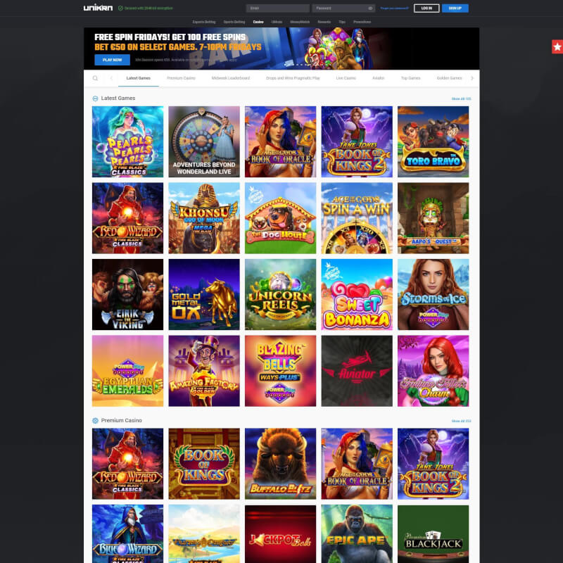 Unikrn Casino screenshot 2