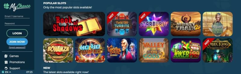 mychance casino homepage offers casino games, ilk depozit əlavə və yeni oyunçular üçün promosyonlar-loqosu