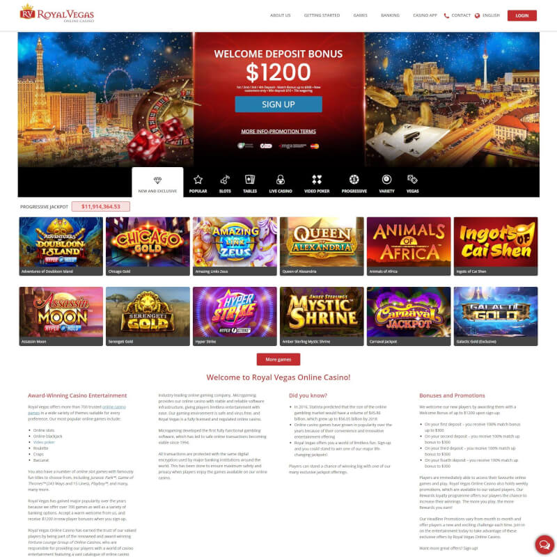 Royal Las vegas Casino screenshot 1
