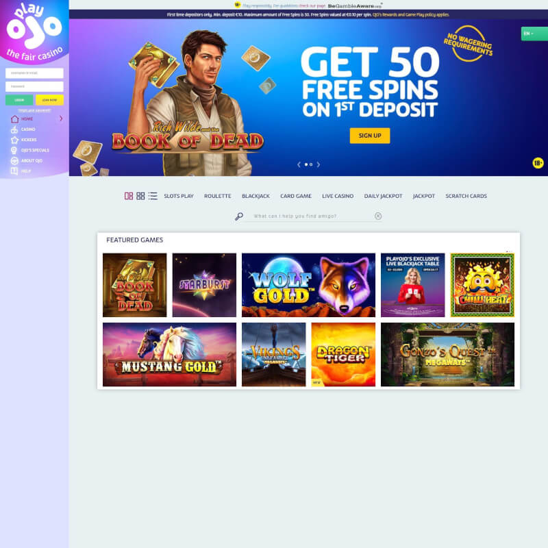 PlayOJO screenshot 1