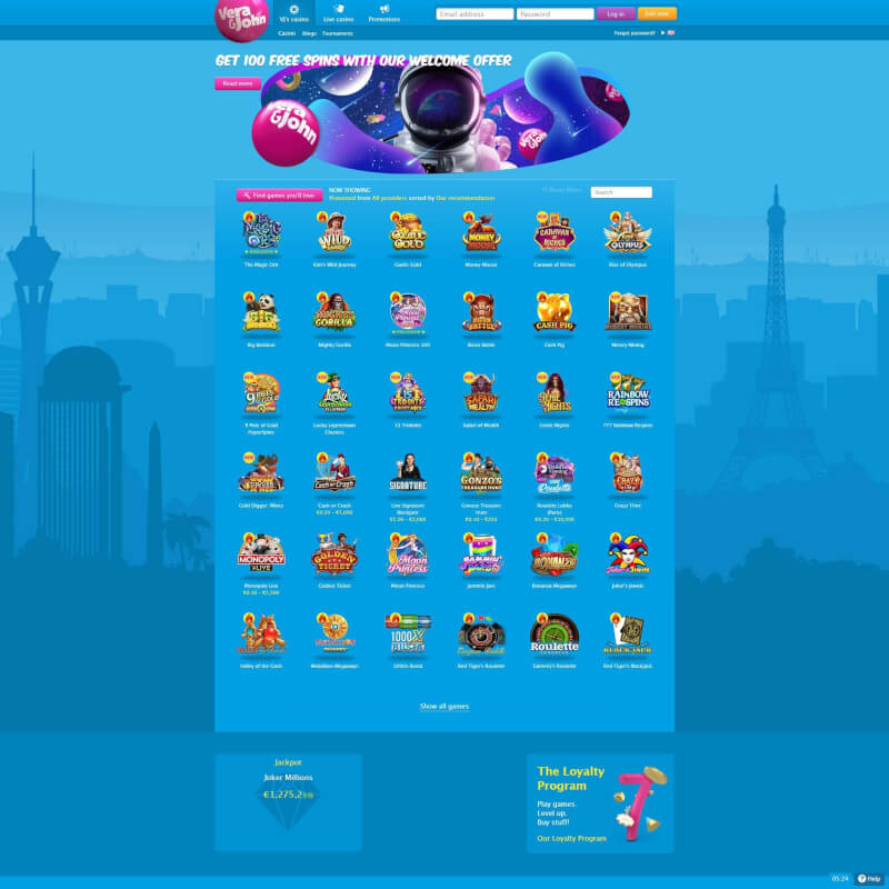 Vera&John Casino screenshot 1