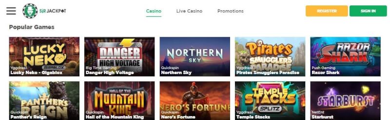 sir jackpot website offers gambling games, ilk depozit əlavə və yeni oyunçular üçün təkliflər-loqosu